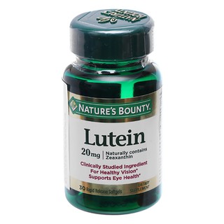 Viên uống Hỗ Trợ Tăng Cường Thị Lực Nature’s Bounty Lutein 20mg (30 Viên)