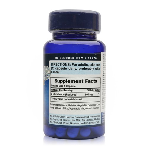 [CHÍNH HÃNG] Trắng da, mờ nám, thải độc,tăng cường hệ miễn dịch L-Glutathione 500mg Puritan's Pride | BigBuy360 - bigbuy360.vn