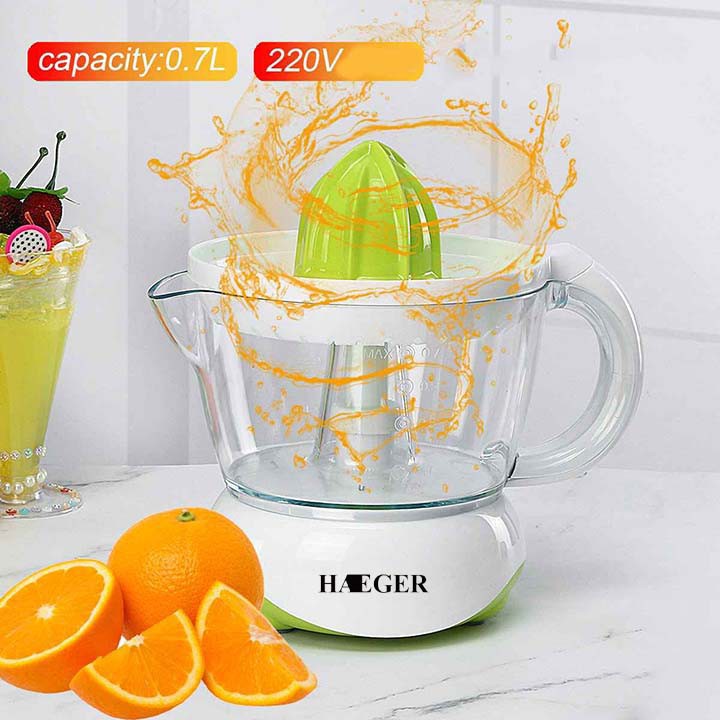 Máy Vắt Cam, Máy Ép Cam Tự Động Không Nút Bấm Chính Hãng HAEGER