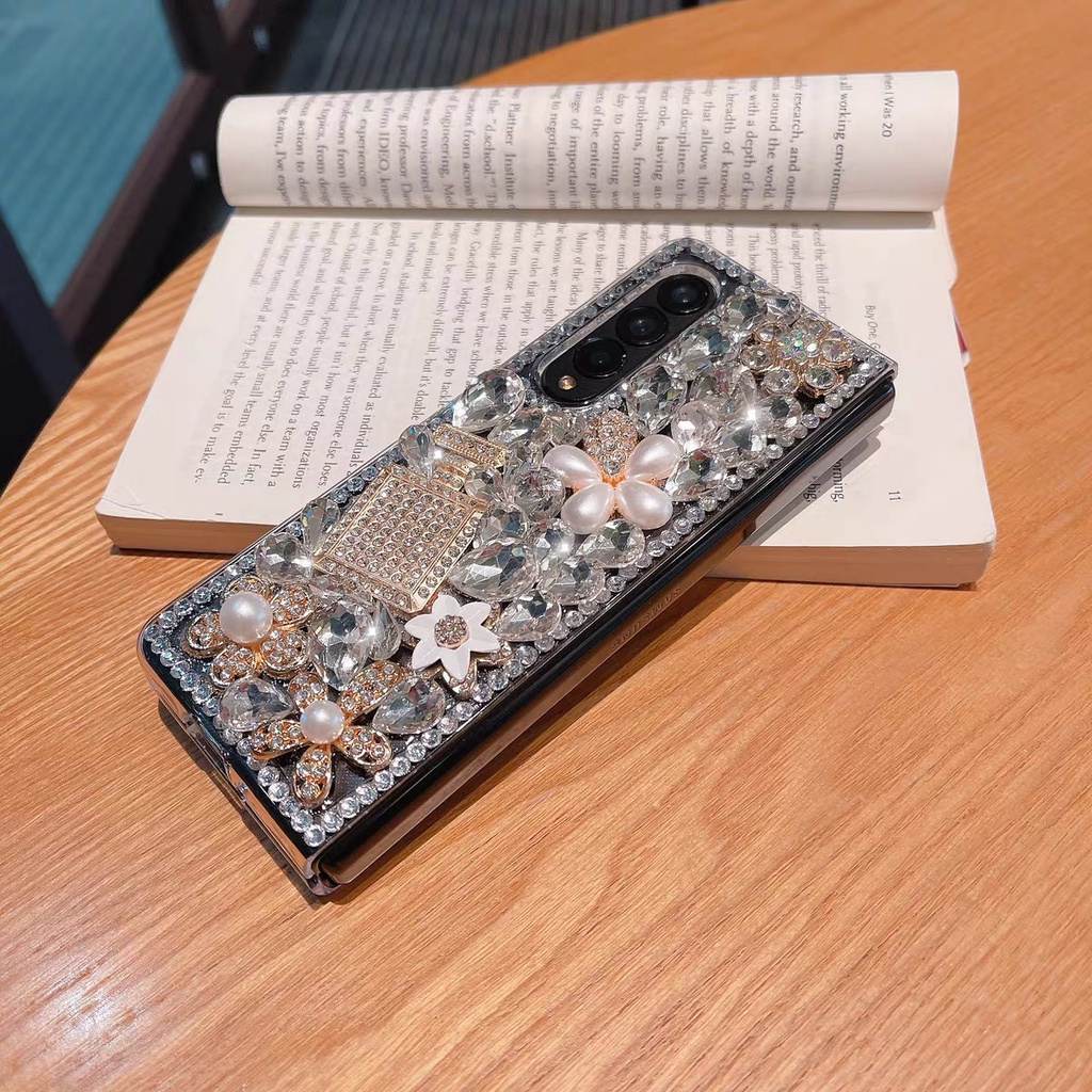 Bao Da Điện Thoại Họa Tiết Hoa / Gấu diy Cho samsung galaxy z fold 5 4 3 2 5g fold3 fold4 Ốp