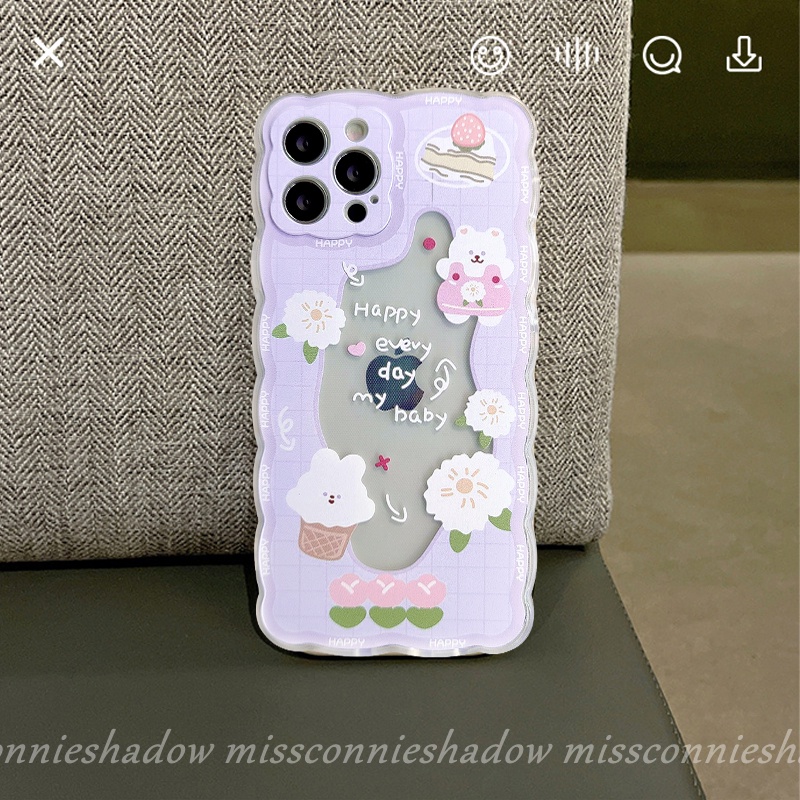 Ốp điện thoại TPU MissConnie dẻo dày dặn họa tiết gấu/ thỏ thích hợp cho IPhone 7 Plus 8Plus XS Max X XR 12 11 13 ProMax