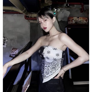 Áo yếm nữ thổ cẩm, áo croptop siêu hot