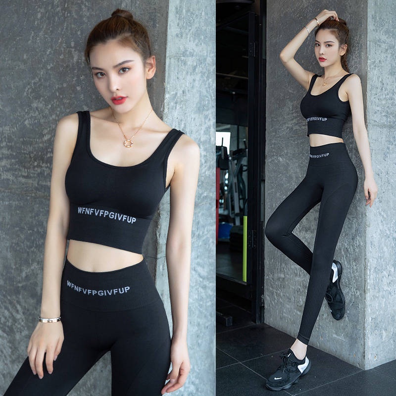 ✍Quần áo tập Gym Yoga hàng hiệu màu đen gợi cảm☁