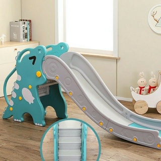 cầu trượt khủng long cho bé yêu kèm bóng rổ