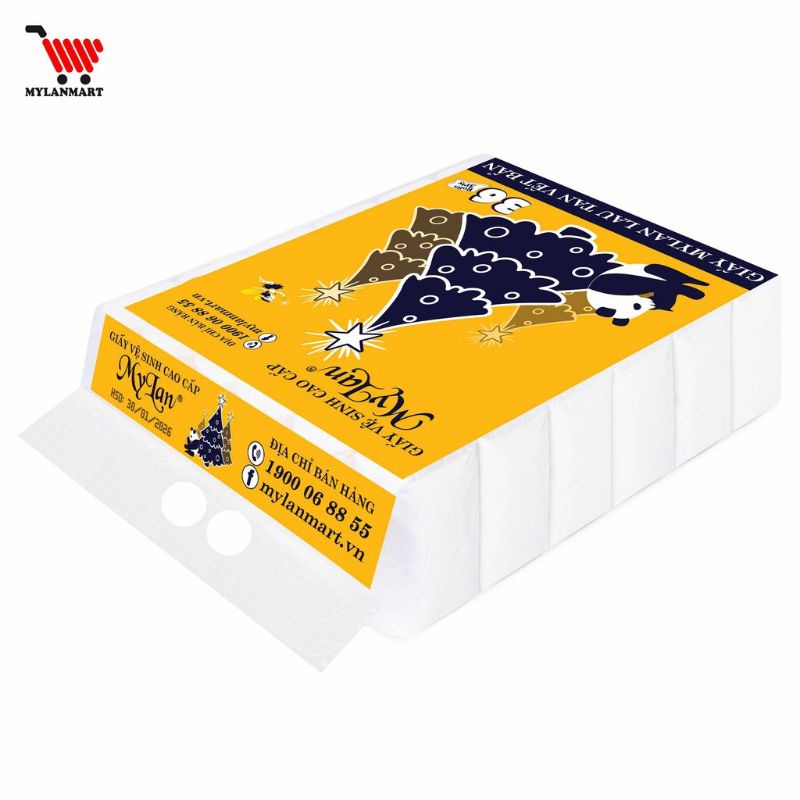 Giấy gấu thông Mylan 36 cuộn ×3 lớp (siêu dai ,siêu mềm )