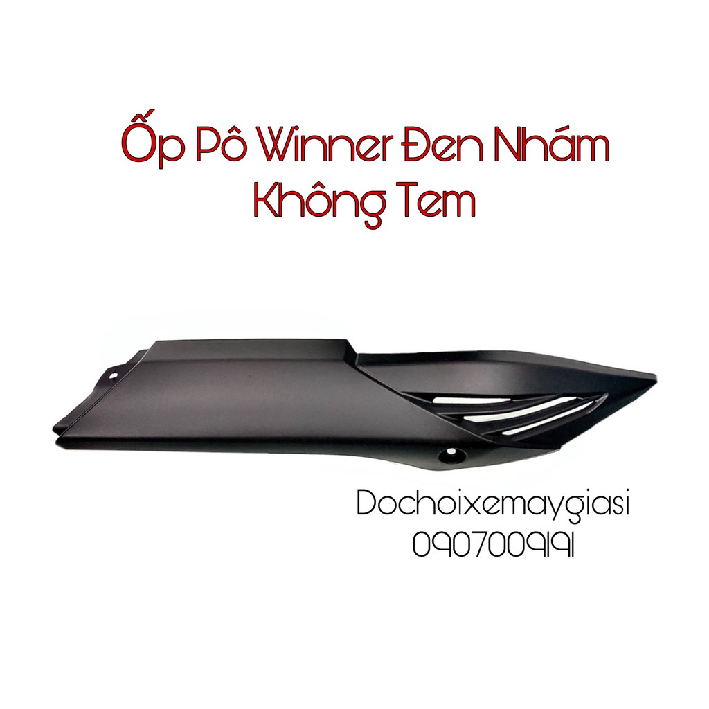 BỘ ỐP PÔ + CHỤP PÔ CHO HONDA WINNER ĐEN NHÁM KHÔNG TEM