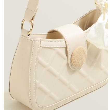 🌸Hàng Order🌸 Túi Xách Muzi&kai Chính Hãng Da Trơn Vân Họa Tiết Quai Da Phối Xích Quấn Nơ Sang Chảnh Nữ Tính 🌸 Quảng Châu