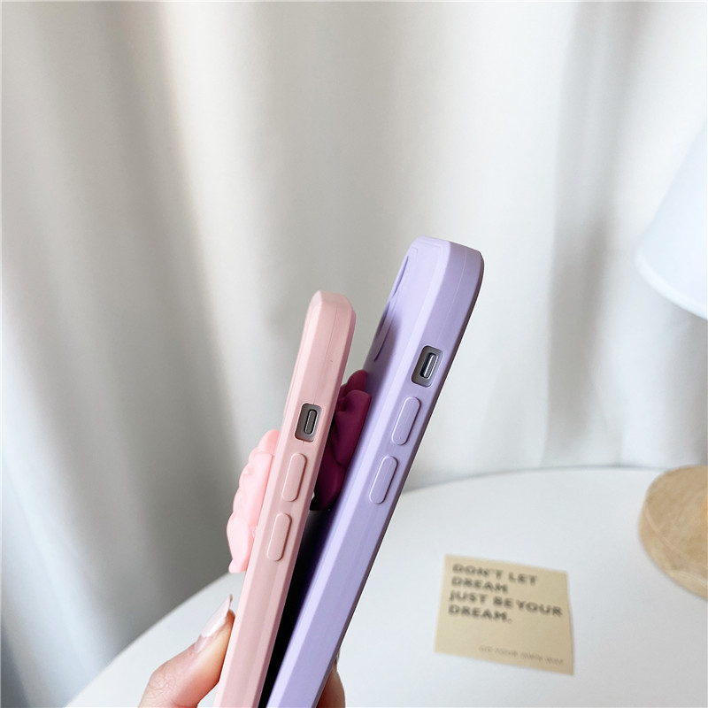 Ốp điện thoại phối nơ 3D đơn giản thích hợp cho Iphone 12 11 Pro Max X Xr Xs Max 5 5s 6 6s 7 8 12mini Plus