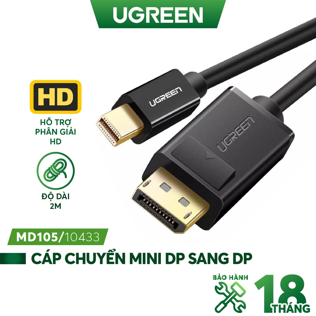 Cáp chuyển Mini Displayport sang Displayport UGREEN MD105