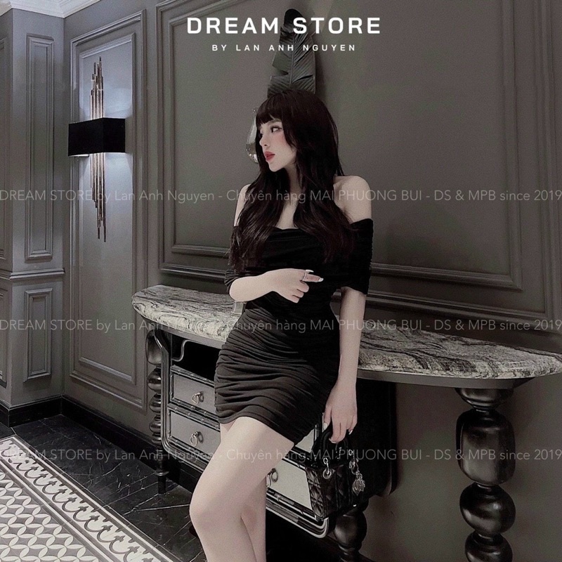 đầm trễ vai nhúng ( thun lụa ) - CarotShop