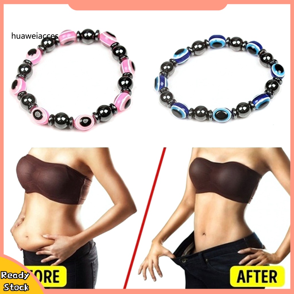 Vòng Tay Chuỗi Hạt Đá Hematite Hình Đôi Mắt Giảm Cân Cho Nam Và Nữ