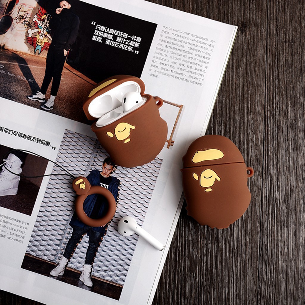 Bape Airpods Silicone Earphone Portable ShockProof Protective Cover Case for i10 i11 i12 i13