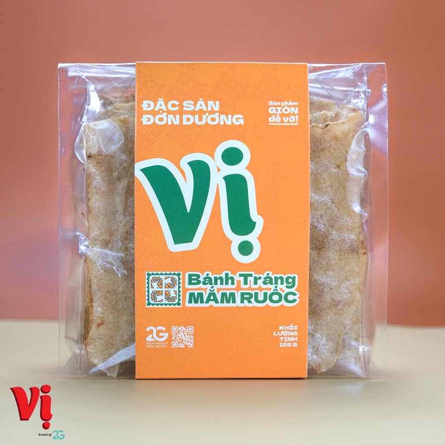 Thùng Bánh Tráng Mắm Ruốc Vị (10 Túi x 125g) - Đặc Sản Đơn Dương