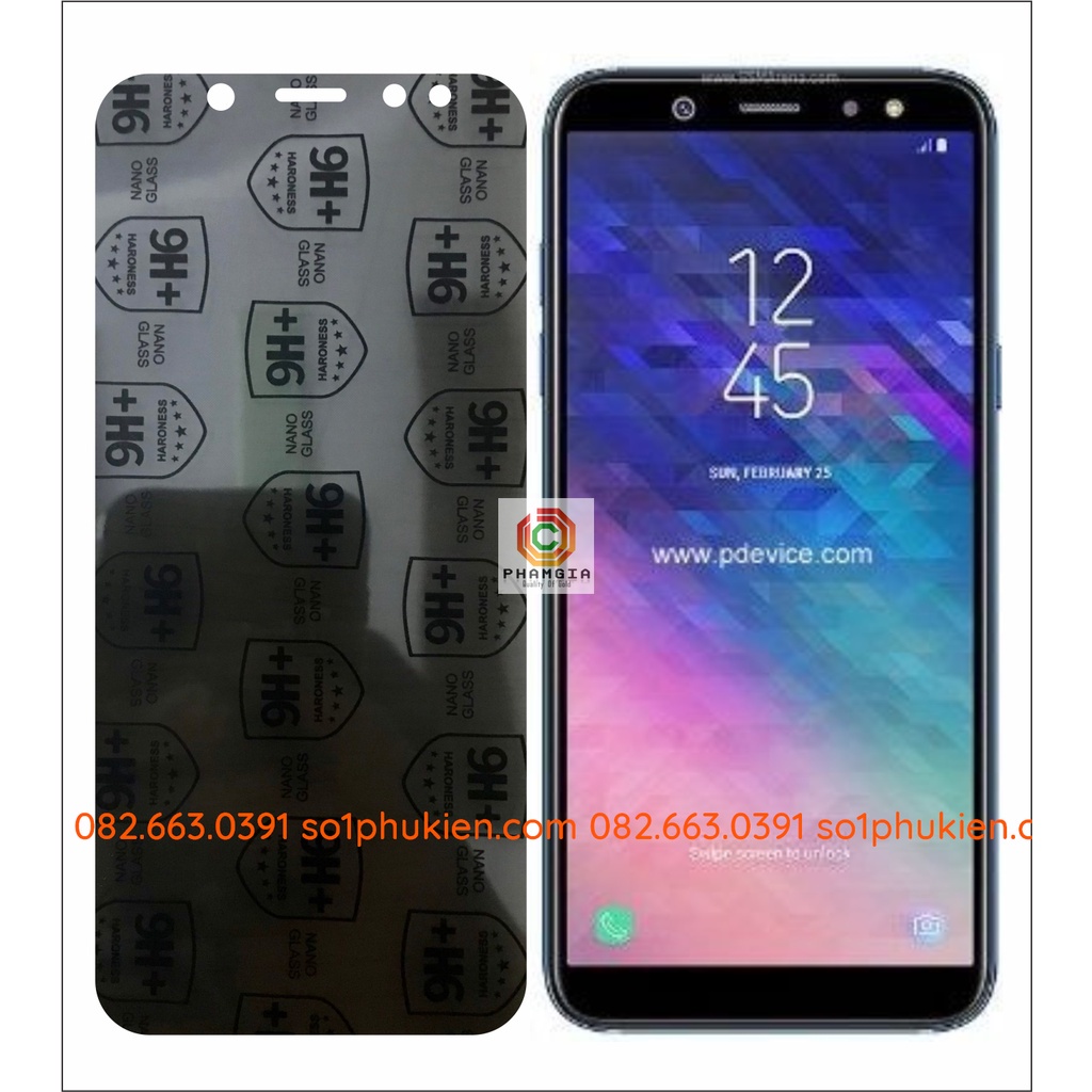 Dán cường lực dẻo nano chống nhìn trộm Samsung A6 / A6 Plus chống vỡ