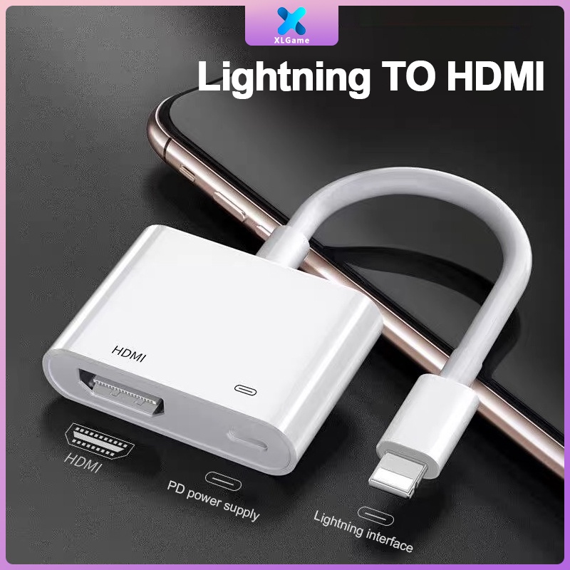 Cáp chuyển đổi iPhone sang HDMI 4K video kỹ thuật số AV cổng sạc iPhone HD TV 1080P
