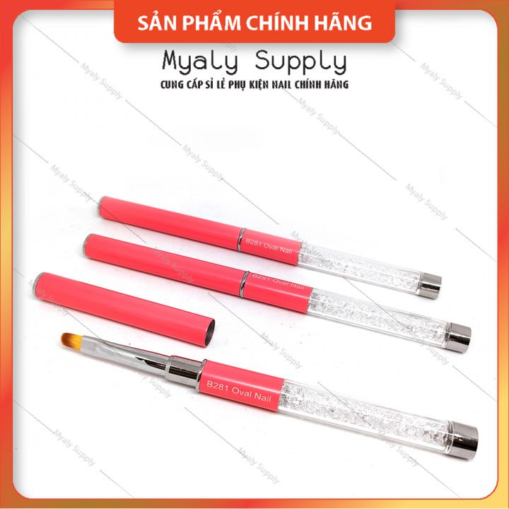 Cọ Đắp Gel Đầu Tròn Oval Cán Đá B281 1435
