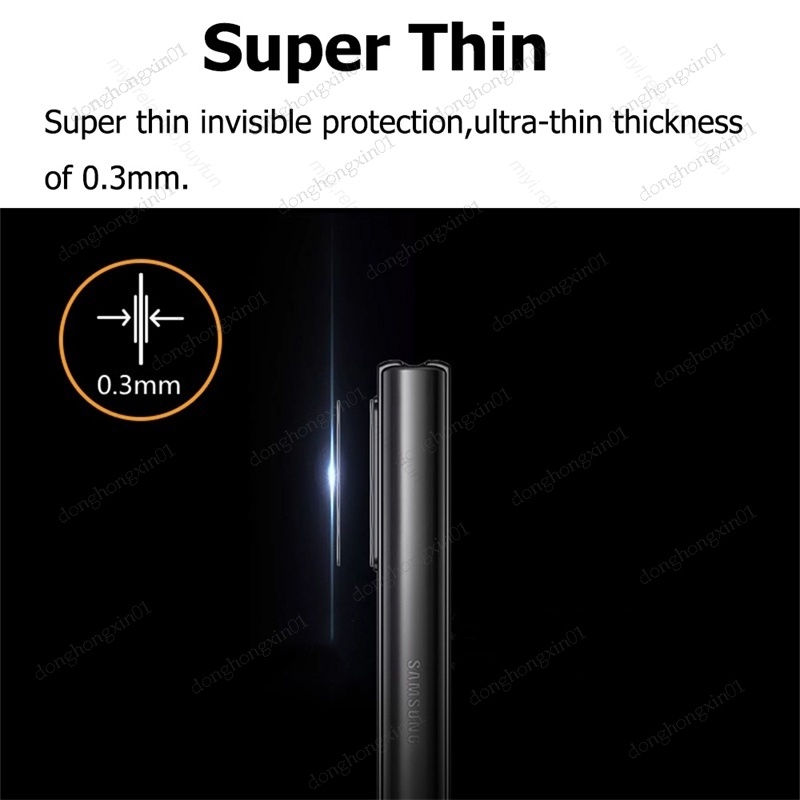 Set 2 Kính Cường Lực Cong 3D HD Trong Suốt Bảo Vệ Camera Cho Samsung Galaxy Z Fold4 Fold 4 Fold