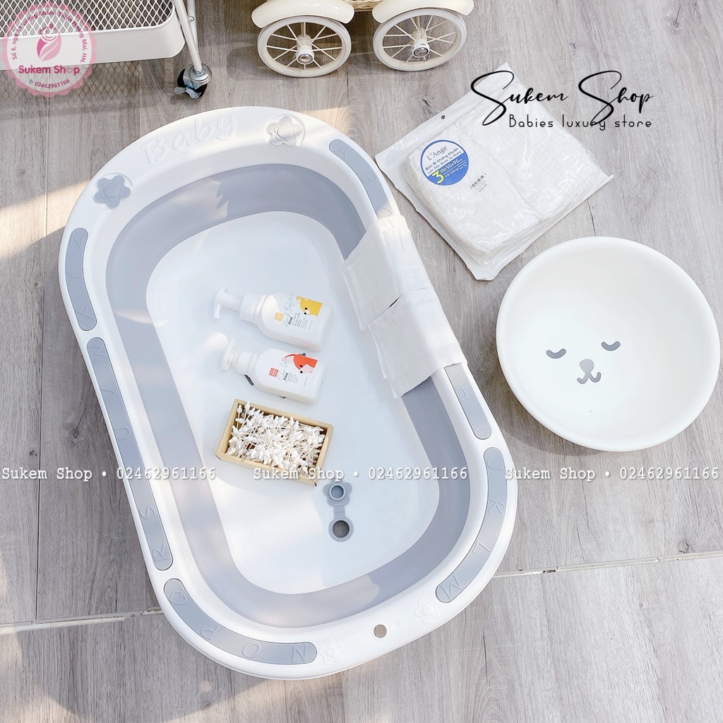 Chậu Tắm Gấp Honper Hình Chữ Cho Bé