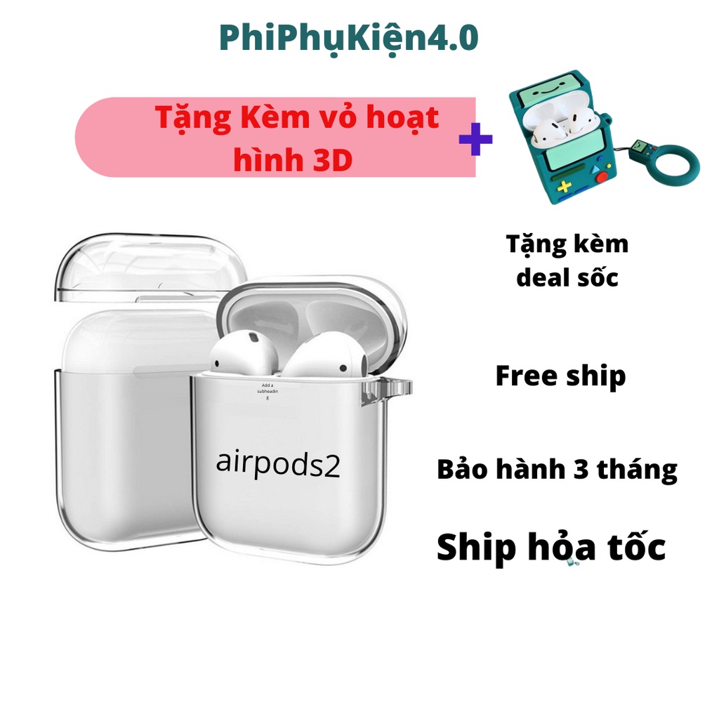 Tai Nghe Bluetooth AP2 Tặng Case Cảm Ứnng Đa Điểm Cao Cấp Không Dây Chống Ồn Dành Cho Ios AnDroid