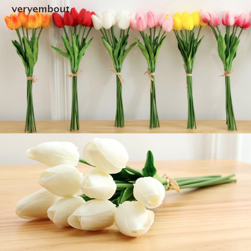 Bó hoa tulip nhân tạo trang trí nhà cửa/tiệc cưới