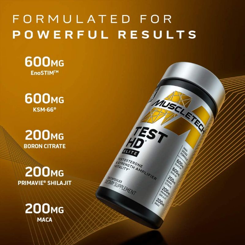 Muscletech - Test HD Elite Tăng Testosterone Tự Nhiên 120 Viên