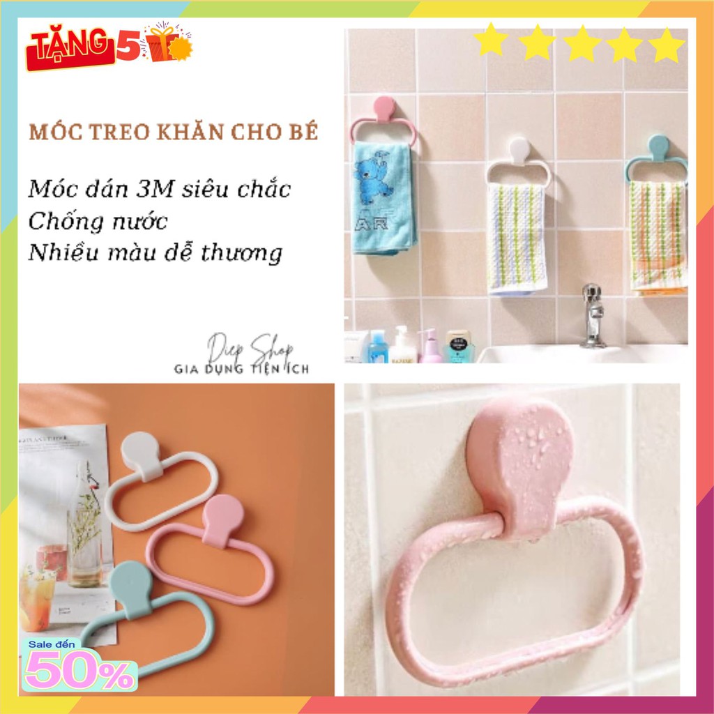 Móc dán tường -treo khăn nhà tắm cho bé nhiều màu dễ thương bằng nhựa QC230