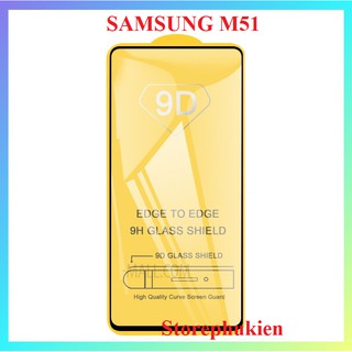Cường lực samsung M51 full màn hình 9d thế hệ mới kèm phụ kiện dán
