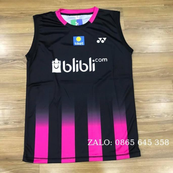Áo cầu lông Yonex Blibli Kevin màu đen 2019 đẹp