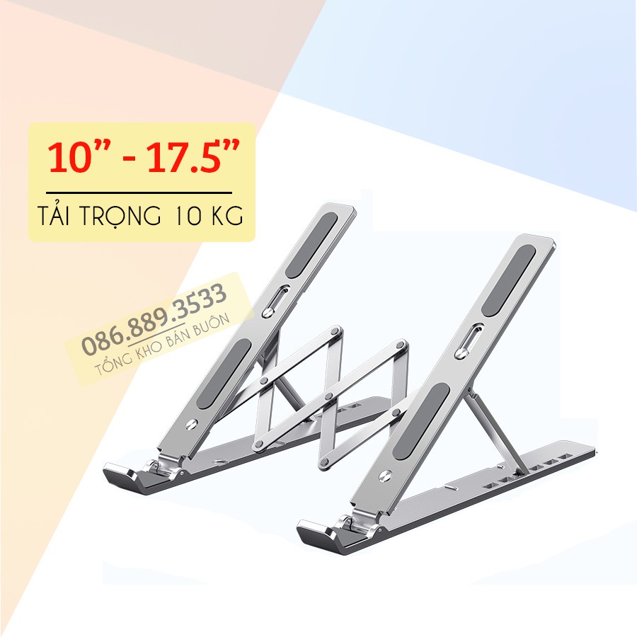 Giá đỡ laptop stand nhôm hỗ trợ tản nhiệt - Có thể gấp gọn chỉnh độ cao - Để laptop ipad macbook surface N3 / LS501