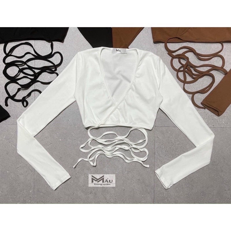áo đắp chéo dây eo - CarotShop