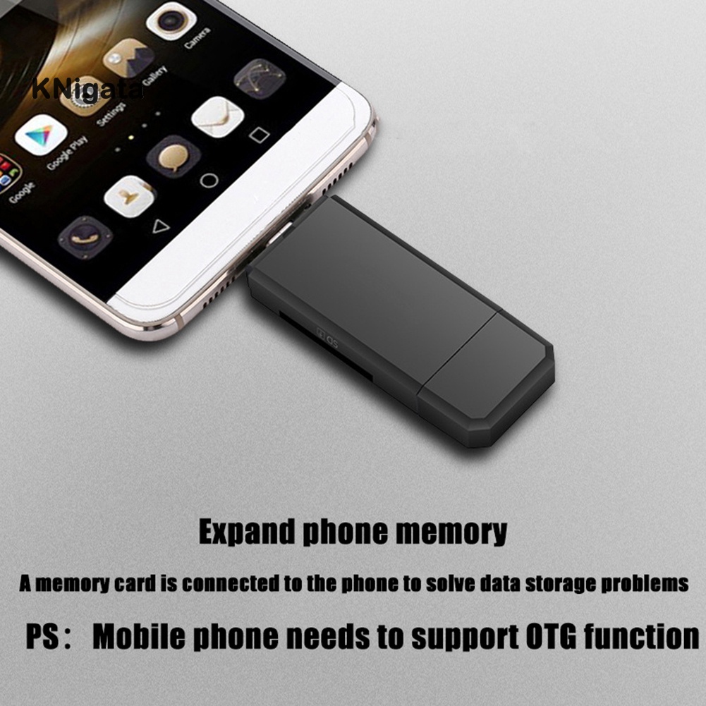 Đầu Đọc Thẻ Nhớ 3 Trong 1 Type-C Usb 2.0 Micro-Usb Tf Sd Tốc Độ Cao | BigBuy360 - bigbuy360.vn