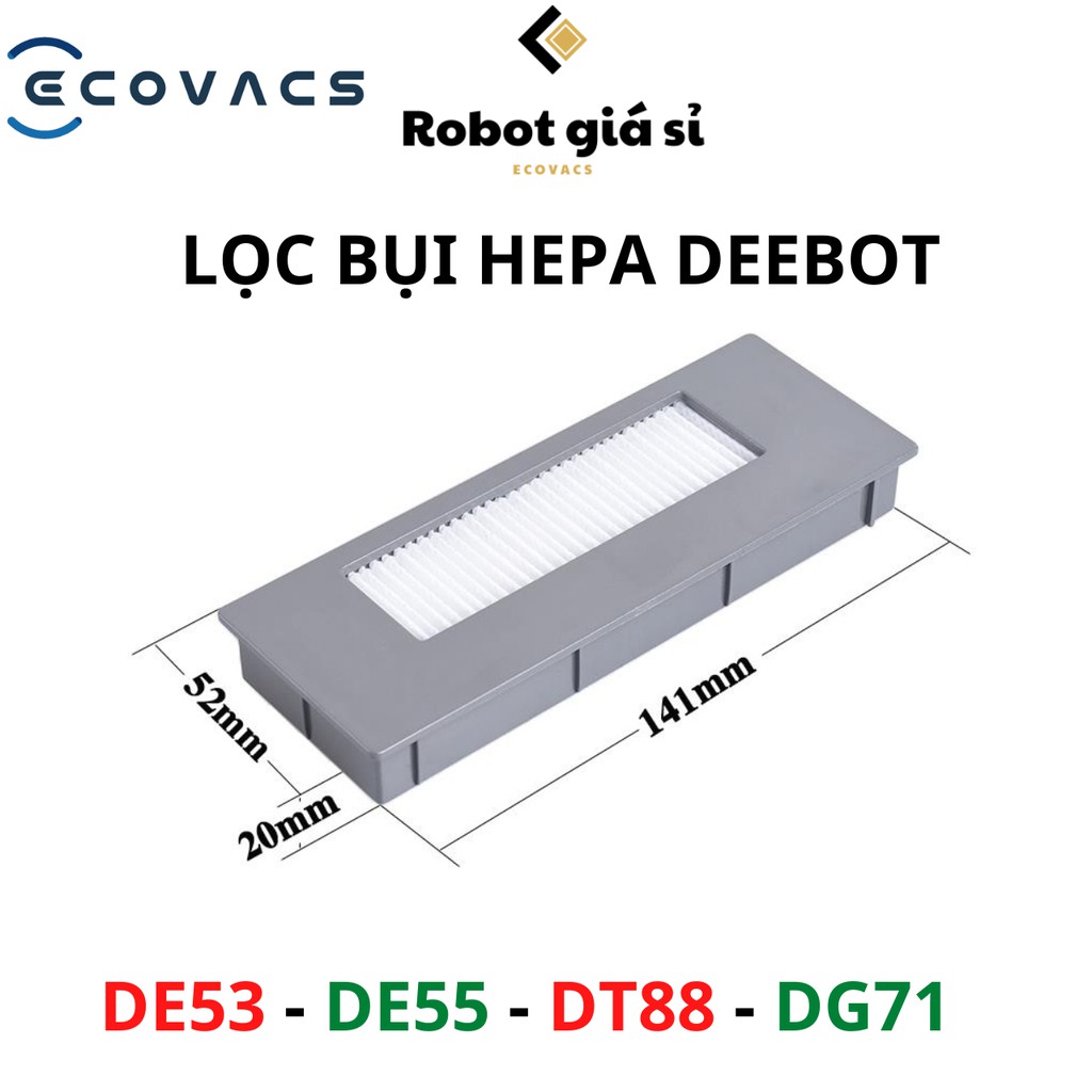MÀNG LỌC BỤI HEPA ROBOT HÚT BỤI ECOVACS DEEBOT DE53 DE55