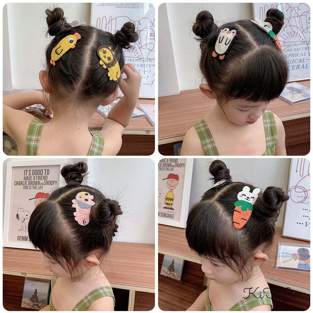 Shanlin Kẹp Tóc Len handmade Phong Cách Hàn Quốc Dễ Thương Xinh Xắn Dành Cho Bé Gái