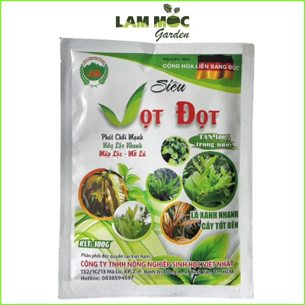Phân Bón Siêu Vọt Đọt Giúp Phát Chồi Mạnh, Nảy Lộc Nhanh, Lộc Mập, Mỡ Lá - Gói 100Gram