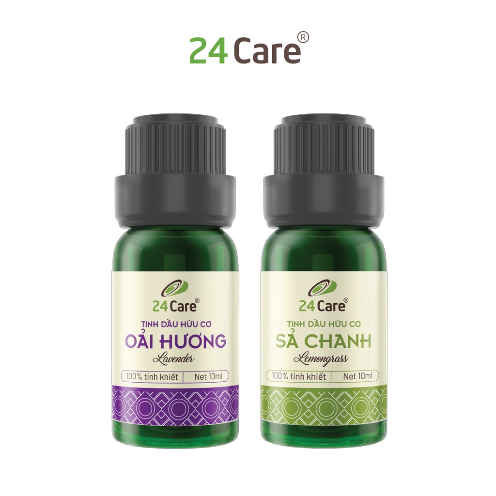 Combo 2 Tinh dầu Sả Chanh + Oải Hương 24Care 10ml/chai