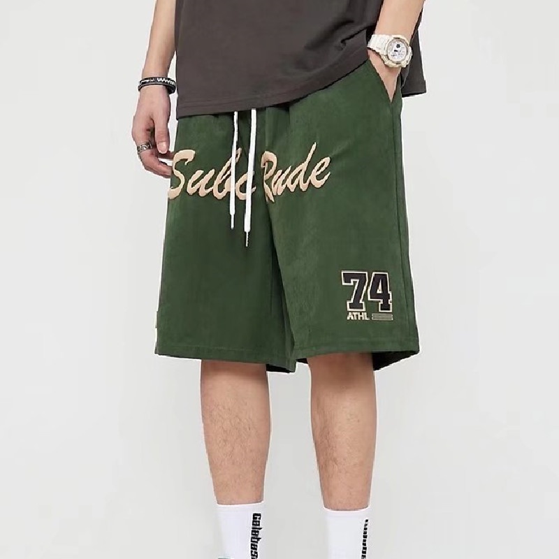 Quần Short Lưng Thun Ống Rộng In Chữ Phong Cách Hip Hop Đường Phố Nhật Bản Cỡ M-3XL Cho Nam