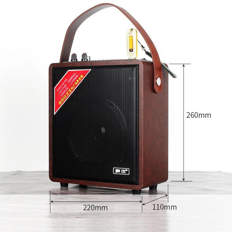 Loa kẹo kéo mini Blueotooth hát karaoke công suất lớn A061 cực hay + kèm Micro không dây - BẢO HÀNH 1 ĐỔI 1