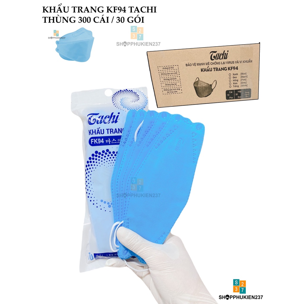 Khẩu Trang KF94 TACHI Hàng Vải SMS Kháng Khuẩn 4 Lớp