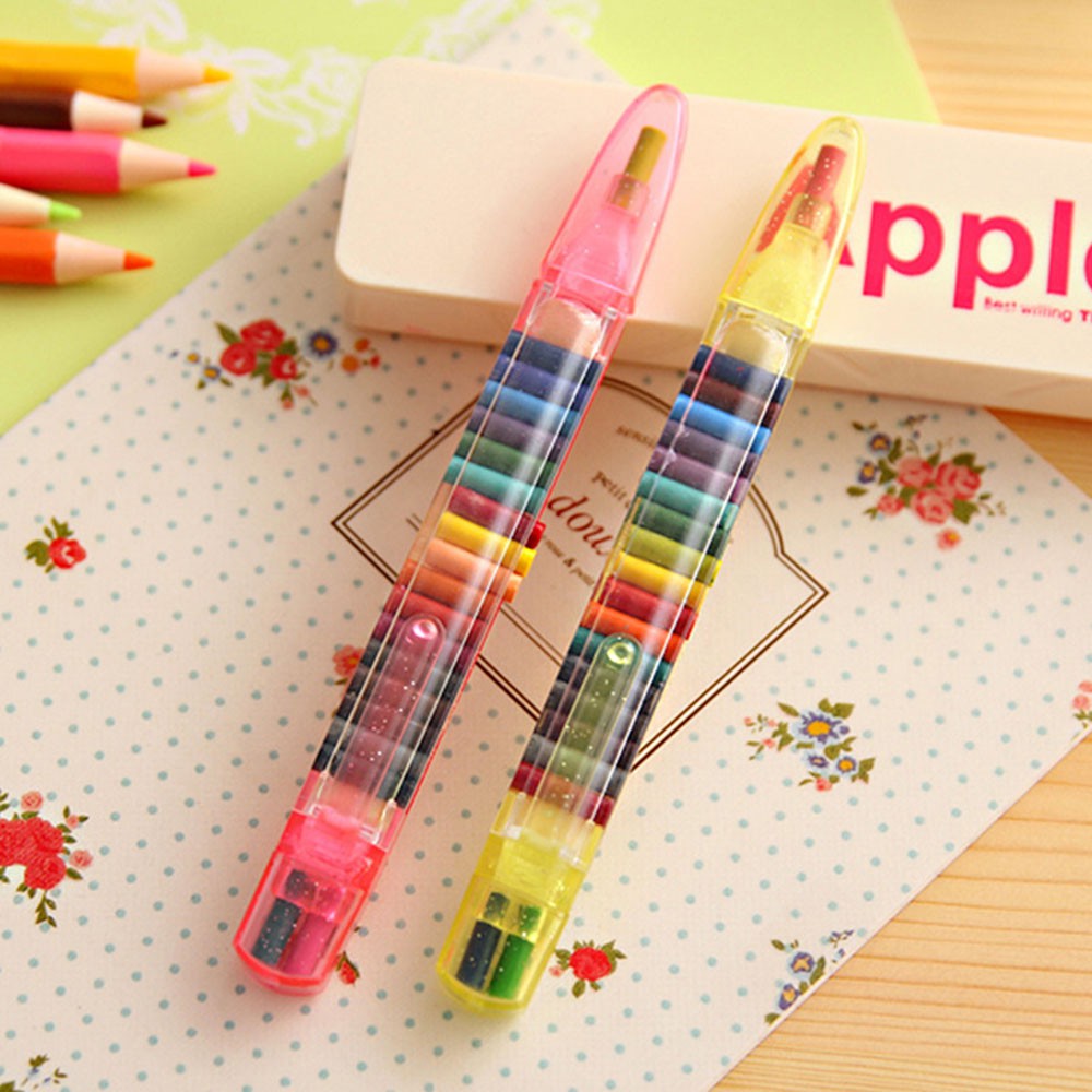 Bút sáp màu 20 màu sắc thay đổi đa năng dành cho học sinh/văn phòng Qipin
