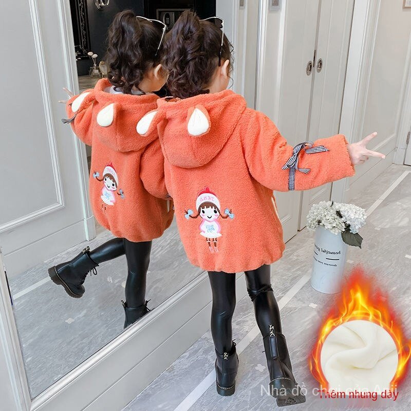 Korean thick velvet autumn winter children's jacket