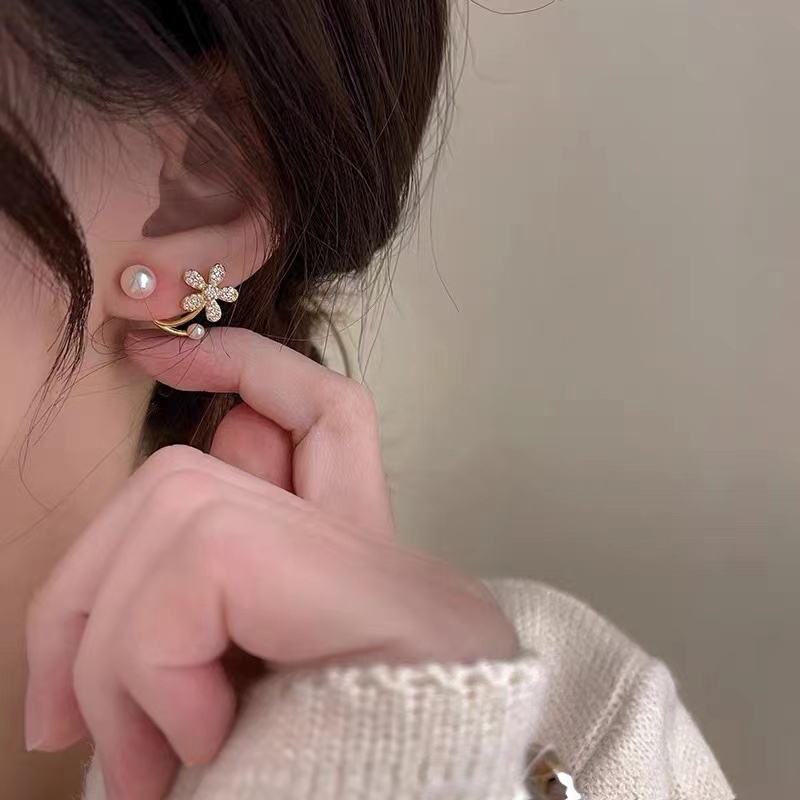 1 Đôi Bông Tai Ngọc Trai Đơn Giản Thời Trang Hàn Quốc Dành Cho Nữ