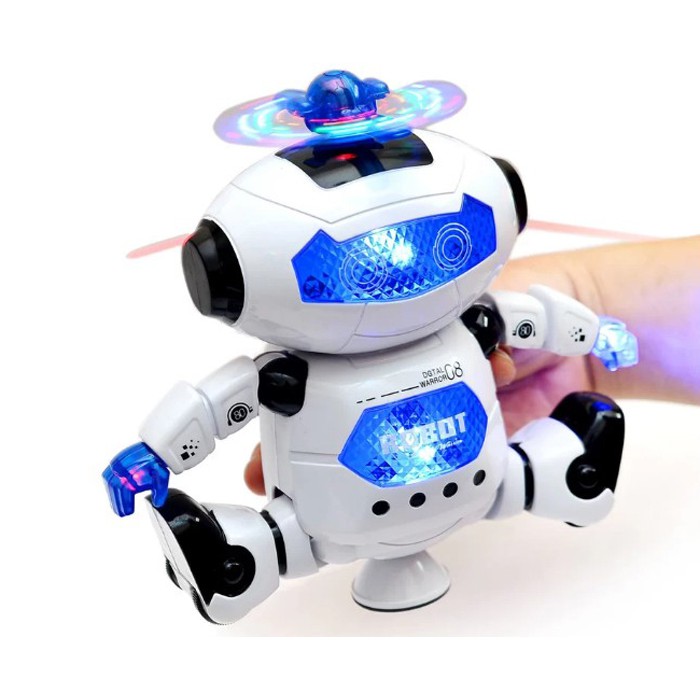 MS: 9548 - ROBOT PIN NHẢY XOAY VÒNG 360 ĐỘ ĐẦU CÓ ĐỀN LED QUAY