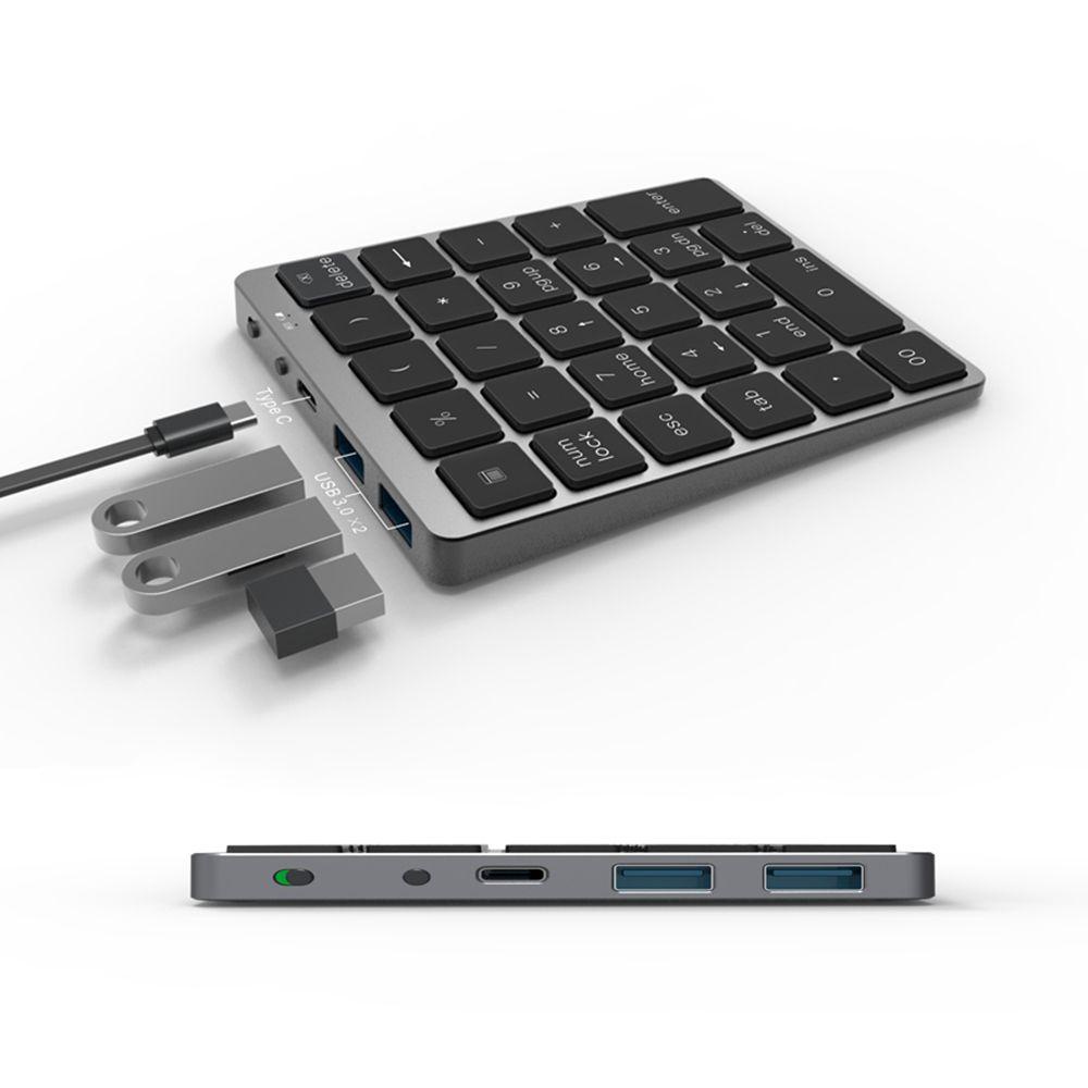 MAG Bàn Phím Không Dây HUB USB Bằng Hợp Kim Nhôm