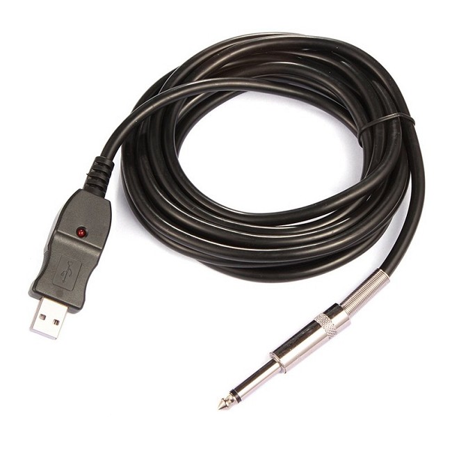 Dây cáp 3m chuyển đổi giao diện jack 6.5mm cổng nối USB cho đàn guitar