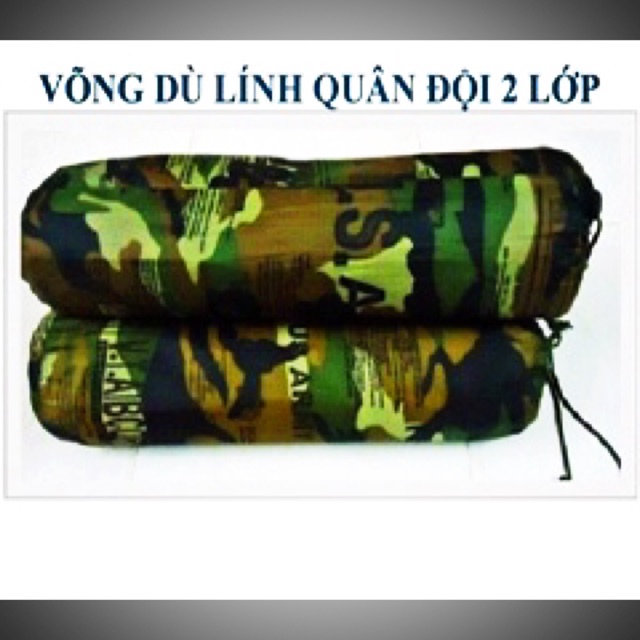 VÕNG DÙ LÍNH QUÂN ĐỘI 2 LỚP (KHÔNG MÙNG)