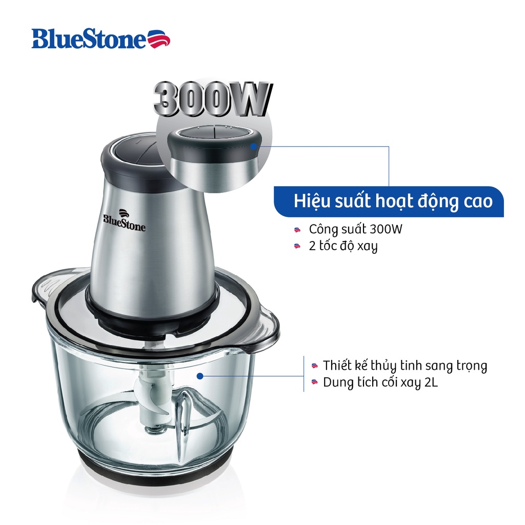 Máy Xay Thịt 2 Lưỡi Kép Bluestone CHB-5139 (2L)