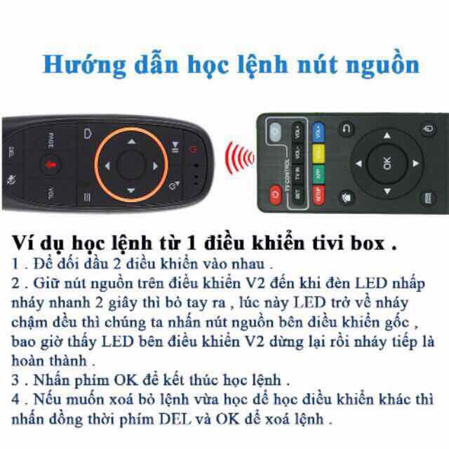 Remote Chuột bay Voice Q6s Cao cấp - Air Mouse Điều khiển tim kiem bang giong noi cho tv box, smart tv chạy android TV