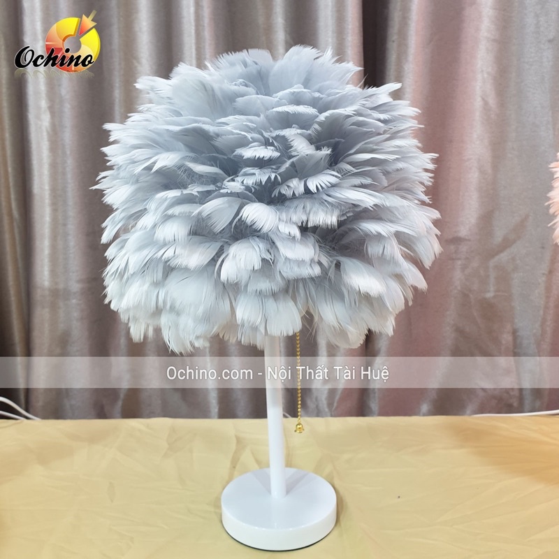 Đèn lông vũ  trang trí Hình Mây chân thấp mạ vàng sang chảnh ( Có Sẵn)