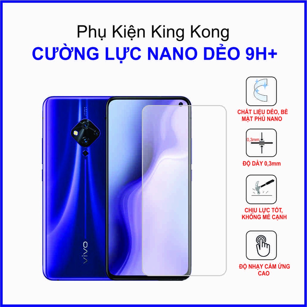 Dán cường lực Vivo S5 ,  cường lực nano dẻo 9H+