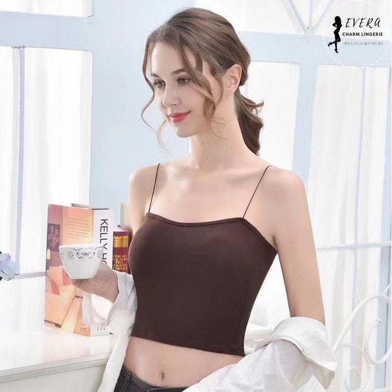 Siêu hot - Áo Bra 2 Dây Mảnh Dáng Lửng - Bra 2055 | BigBuy360 - bigbuy360.vn